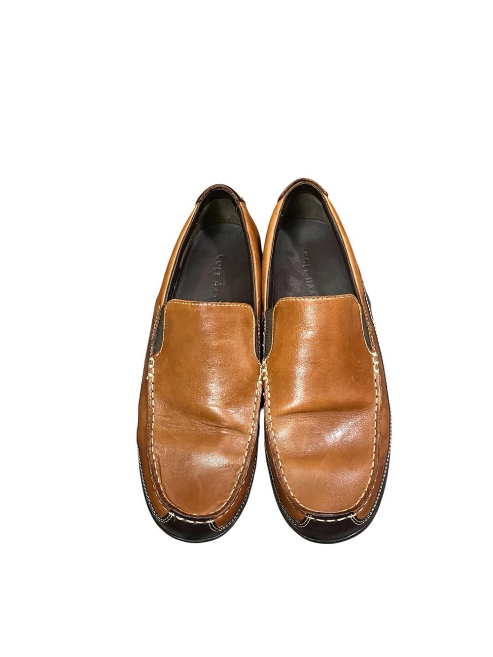 Cole Haan Mens Tucker Venetian Slip-On Loafers Leather Tan Brown Size 9.5 M